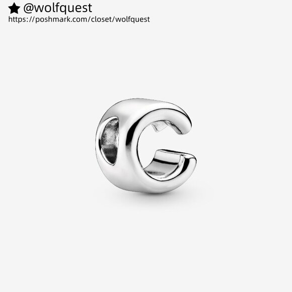 Pandora Letter C Alphabet Charm - Picture 1 of 6